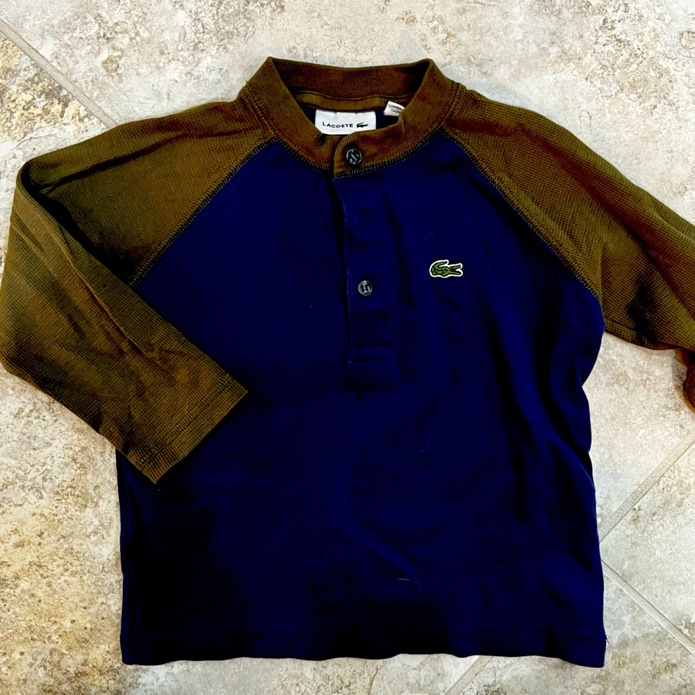 Size 2 for kids long sleeve Lacoste cotton shirt